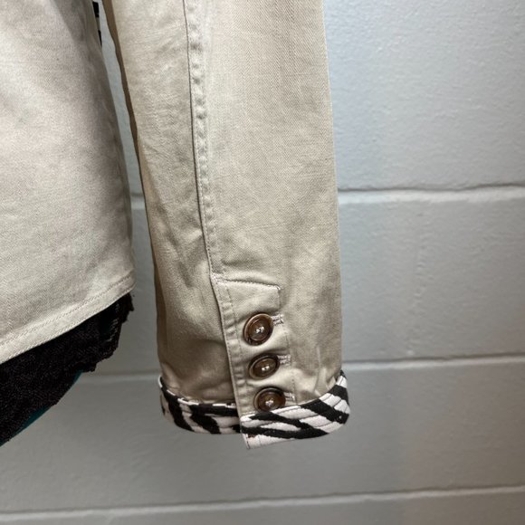 Custom Tan Jacket with Brown Zebra Embellishment - Picture 6 of 6